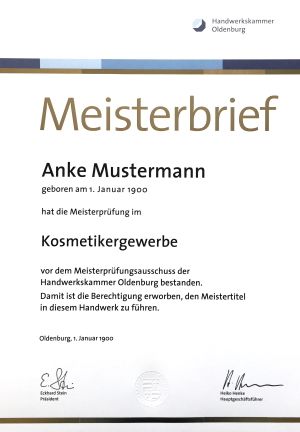Meisterbrief-Kosmetik