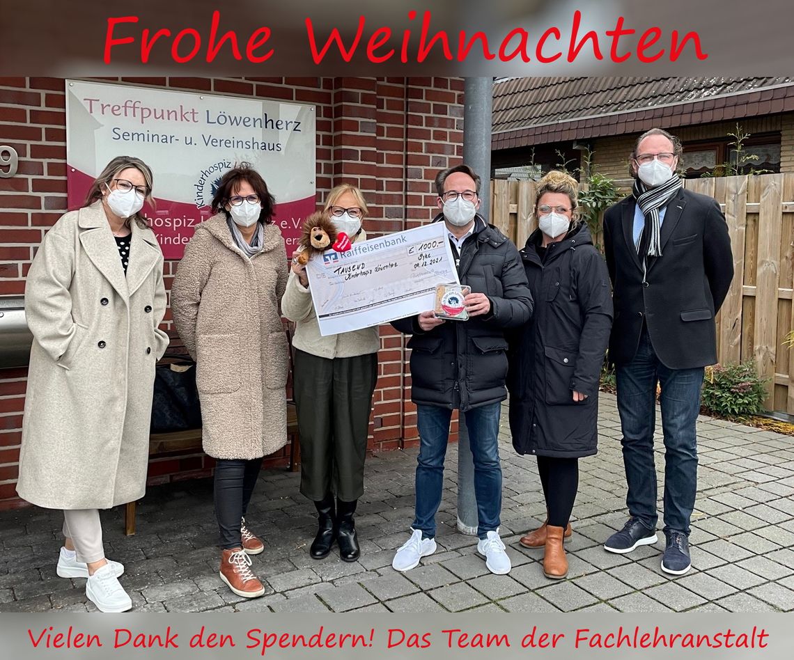 Spendenübergabe der Fachlehranstalt